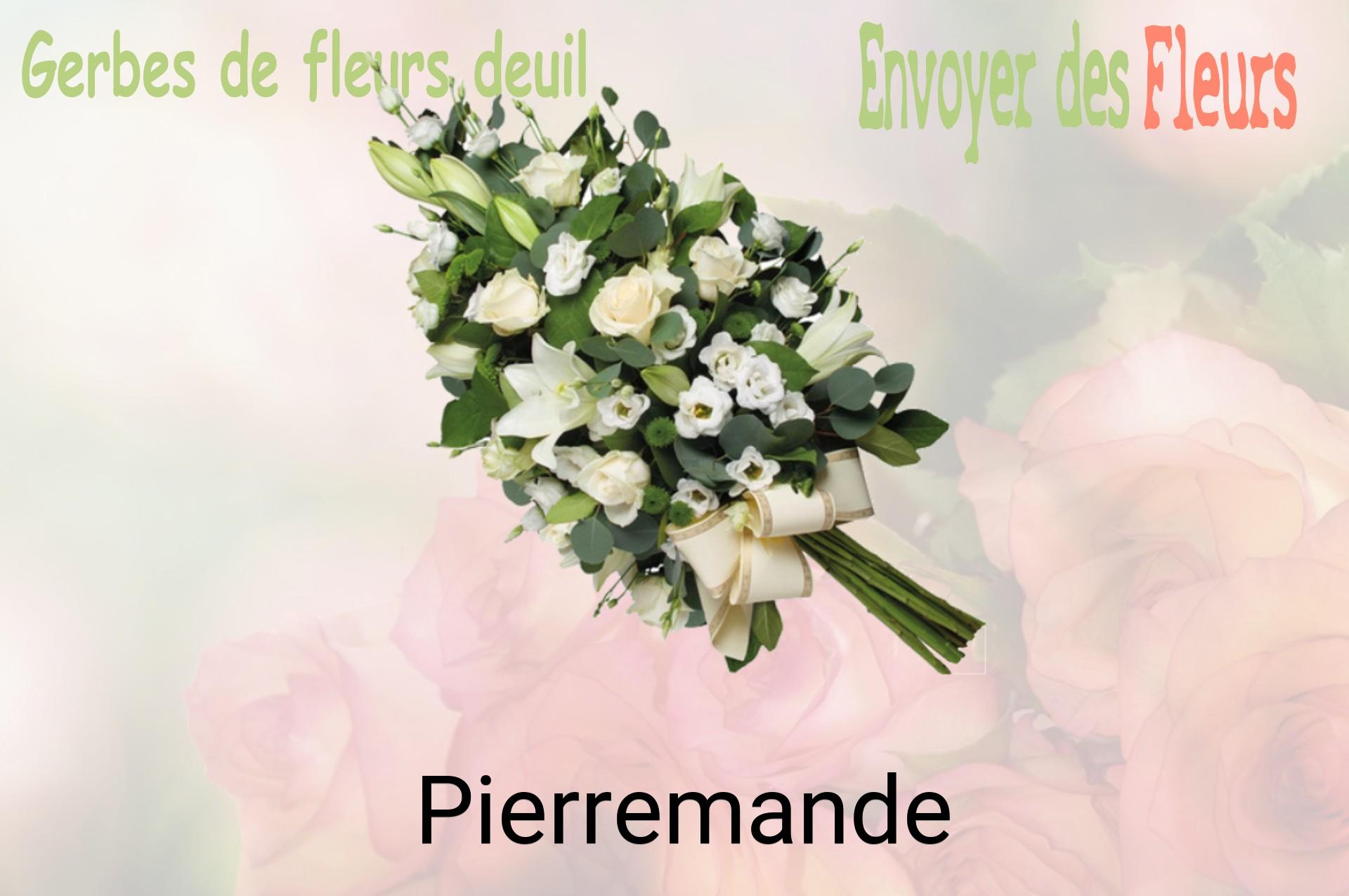 Gerbe de fleurs de deuil livrée à Pierremande